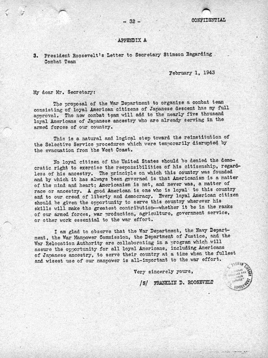 Report, Army and Leave Clearance Registration at War Relocation Centers, June 1943. Papers of Philleo Nash. 