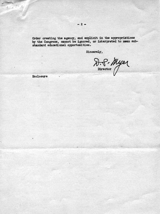 Letter, Harry S. Truman to Mrs. L. H. Shipman, March 3, 1944; with attachment, Dillon S. Myer to Harry S. Truman, February 11, 1944. Papers of Harry S. Truman: Papers as U. S. Senator and Vice President of the United States.