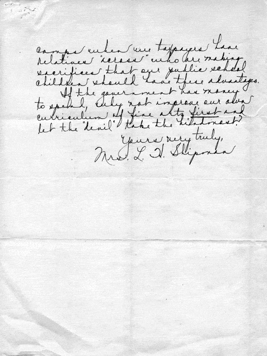 Letter, Harry S. Truman to Mrs. L. H. Shipman, March 3, 1944; with attachment, Dillon S. Myer to Harry S. Truman, February 11, 1944. Papers of Harry S. Truman: Papers as U. S. Senator and Vice President of the United States.