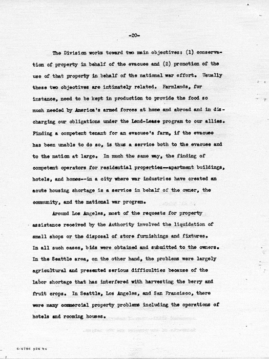 Report: Second Quarterly Report, July 1 to September 30, 1942, War Relocation Authority, not dated, c. late 1942. Papers of Philleo Nash. 