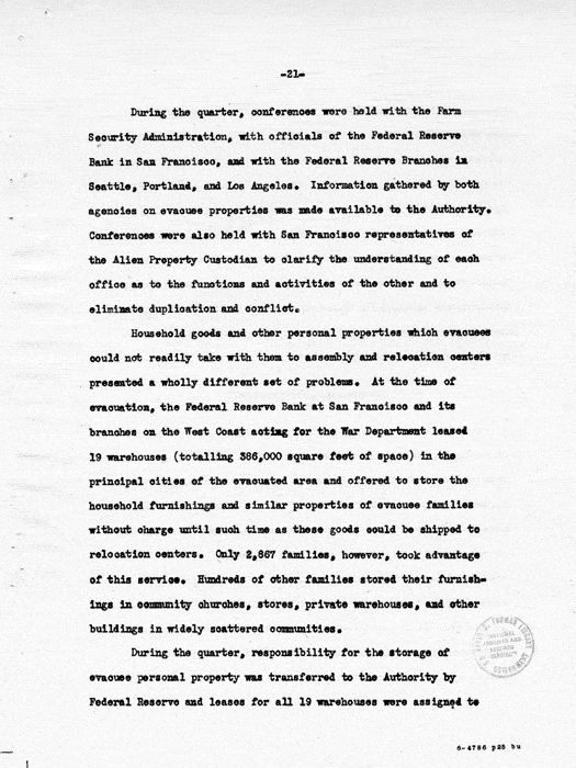 Report: Second Quarterly Report, July 1 to September 30, 1942, War Relocation Authority, not dated, c. late 1942. Papers of Philleo Nash. 