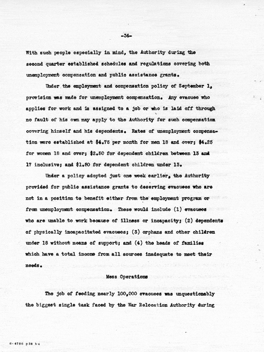 Report: Second Quarterly Report, July 1 to September 30, 1942, War Relocation Authority, not dated, c. late 1942. Papers of Philleo Nash. 