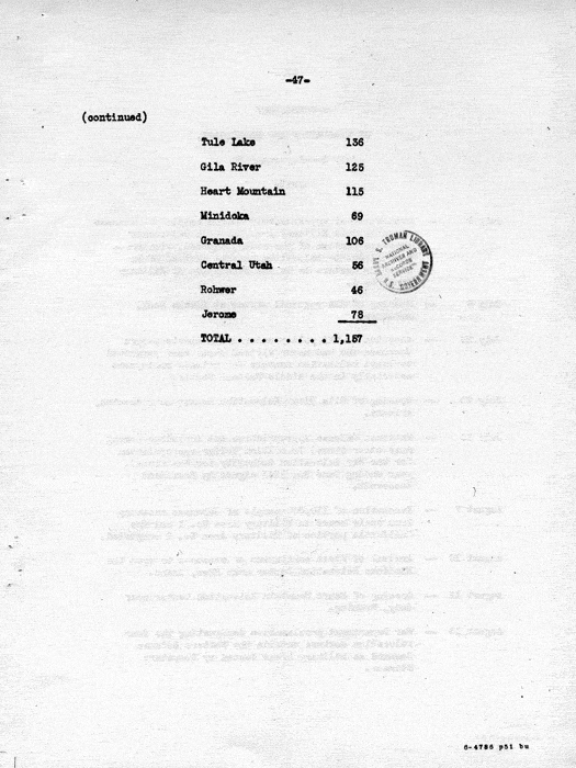 Report: Second Quarterly Report, July 1 to September 30, 1942, War Relocation Authority, not dated, c. late 1942. Papers of Philleo Nash. 