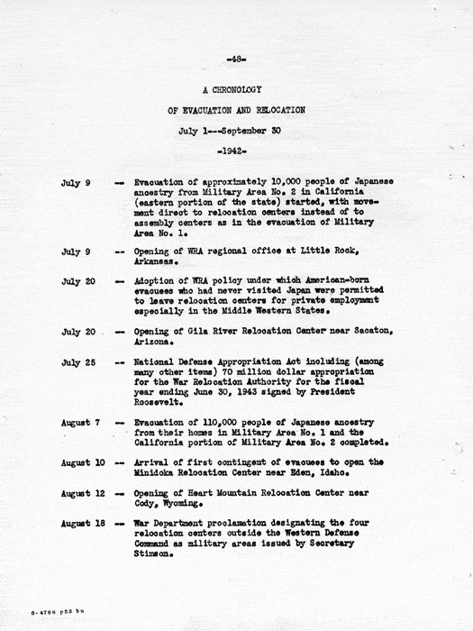 Report: Second Quarterly Report, July 1 to September 30, 1942, War Relocation Authority, not dated, c. late 1942. Papers of Philleo Nash. 