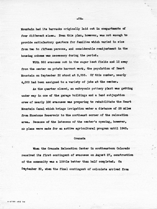 Report: Second Quarterly Report, July 1 to September 30, 1942, War Relocation Authority, not dated, c. late 1942. Papers of Philleo Nash. 