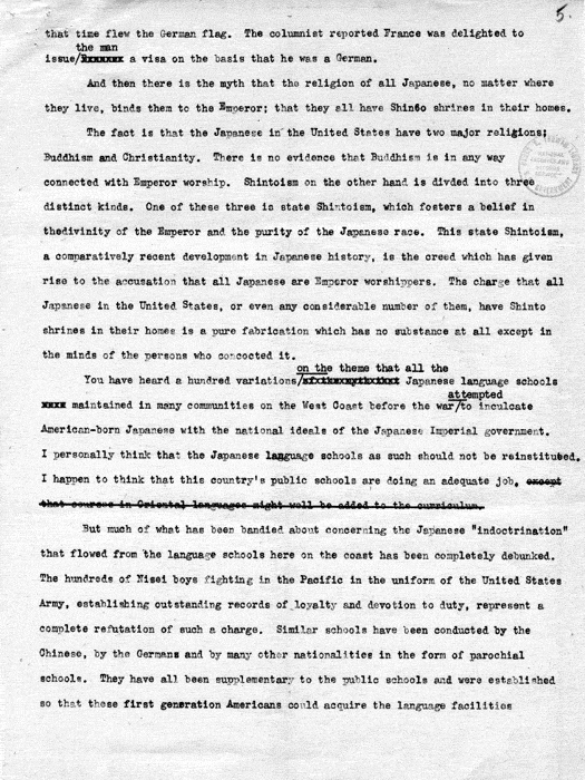 Speech, Problems of Evacuee Resettlement in California, by Dillon S. Myer, Eagle Rock, California, June 19, 1945. Papers of Dillon S. Myer. 