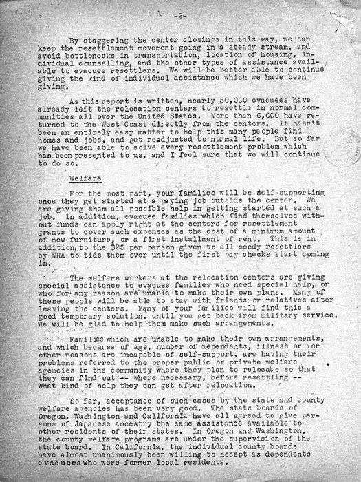 Memorandum, Dillon S. Myer, A Message to American Soldiers of Japanese Ancestry, August 1945. Papers of Dillon S. Myer. 