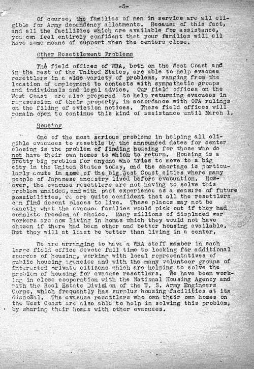 Memorandum, Dillon S. Myer, A Message to American Soldiers of Japanese Ancestry, August 1945. Papers of Dillon S. Myer. 