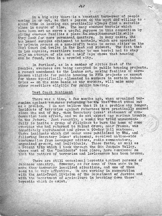 Memorandum, Dillon S. Myer, A Message to American Soldiers of Japanese Ancestry, August 1945. Papers of Dillon S. Myer. 