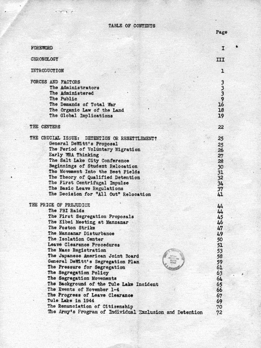 Report, WRA [War Relocation Authority], A story of Human Conservation, not dated, c. late 1946. The final report of WRA director Dillon S. Myer. Papers of Harry S. Truman: Official File.