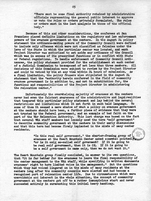 Report, WRA [War Relocation Authority], A story of Human Conservation, not dated, c. late 1946. The final report of WRA director Dillon S. Myer. Papers of Harry S. Truman: Official File.