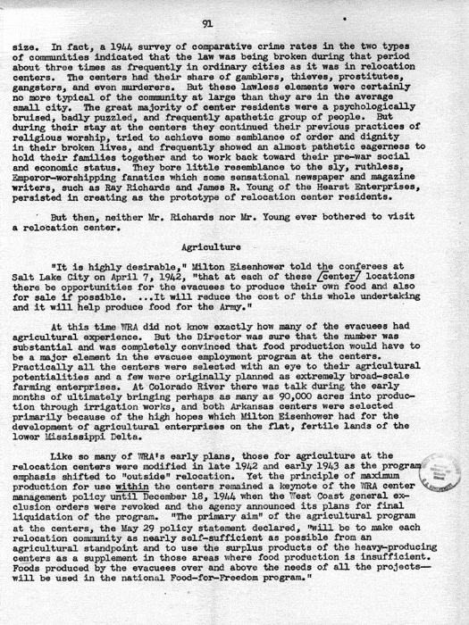 Report, WRA [War Relocation Authority], A story of Human Conservation, not dated, c. late 1946. The final report of WRA director Dillon S. Myer. Papers of Harry S. Truman: Official File.