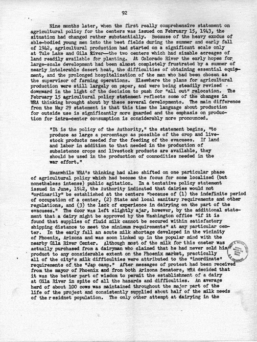 Report, WRA [War Relocation Authority], A story of Human Conservation, not dated, c. late 1946. The final report of WRA director Dillon S. Myer. Papers of Harry S. Truman: Official File.