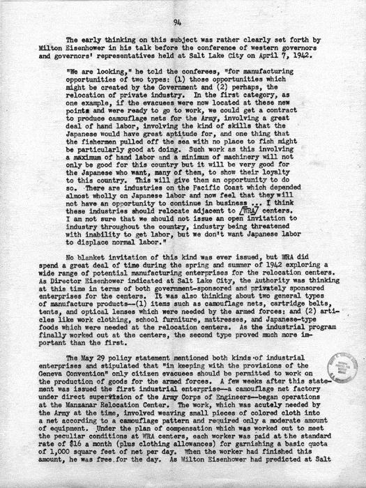 Report, WRA [War Relocation Authority], A story of Human Conservation, not dated, c. late 1946. The final report of WRA director Dillon S. Myer. Papers of Harry S. Truman: Official File.