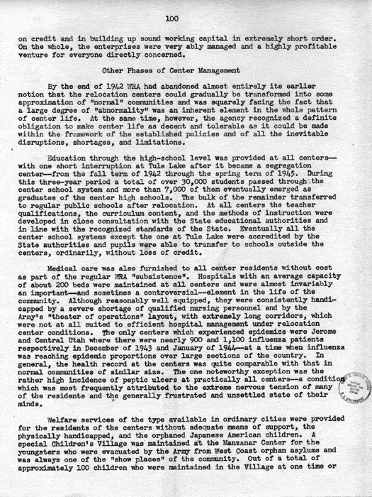 Report, WRA [War Relocation Authority], A story of Human Conservation, not dated, c. late 1946. The final report of WRA director Dillon S. Myer. Papers of Harry S. Truman: Official File.