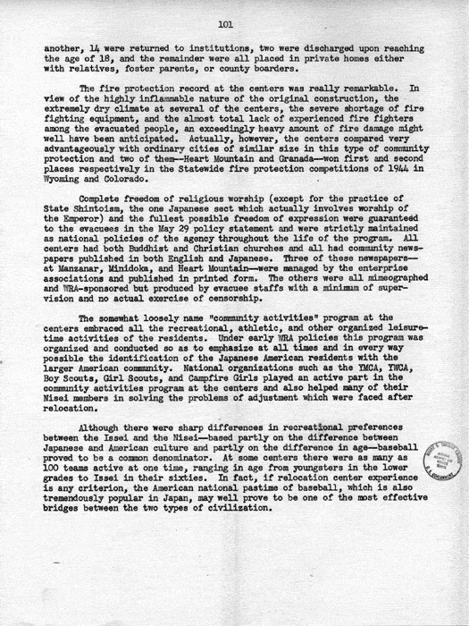 Report, WRA [War Relocation Authority], A story of Human Conservation, not dated, c. late 1946. The final report of WRA director Dillon S. Myer. Papers of Harry S. Truman: Official File.