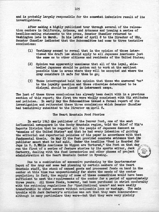 Report, WRA [War Relocation Authority], A story of Human Conservation, not dated, c. late 1946. The final report of WRA director Dillon S. Myer. Papers of Harry S. Truman: Official File.