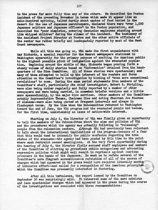 Report, WRA [War Relocation Authority], A story of Human Conservation, not dated, c. late 1946. The final report of WRA director Dillon S. Myer. Papers of Harry S. Truman: Official File.