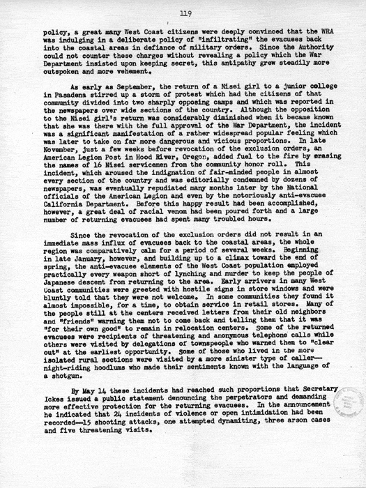 Report, WRA [War Relocation Authority], A story of Human Conservation, not dated, c. late 1946. The final report of WRA director Dillon S. Myer. Papers of Harry S. Truman: Official File.