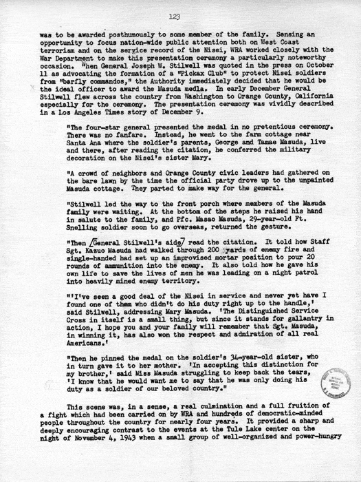 Report, WRA [War Relocation Authority], A story of Human Conservation, not dated, c. late 1946. The final report of WRA director Dillon S. Myer. Papers of Harry S. Truman: Official File.