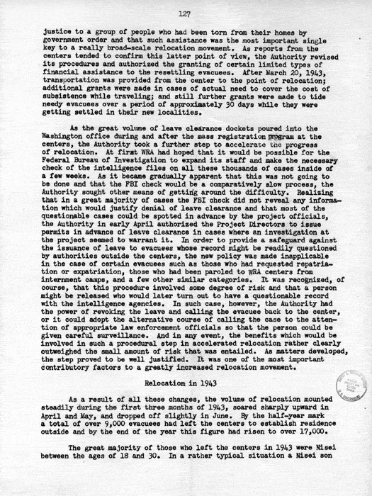 Report, WRA [War Relocation Authority], A story of Human Conservation, not dated, c. late 1946. The final report of WRA director Dillon S. Myer. Papers of Harry S. Truman: Official File.