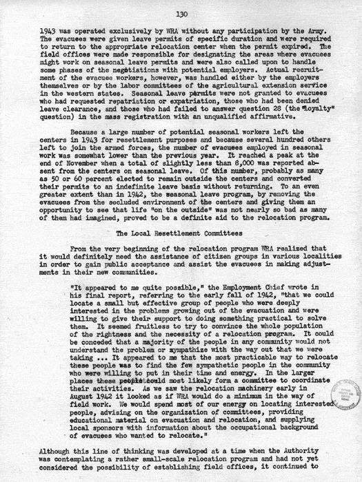 Report, WRA [War Relocation Authority], A story of Human Conservation, not dated, c. late 1946. The final report of WRA director Dillon S. Myer. Papers of Harry S. Truman: Official File.