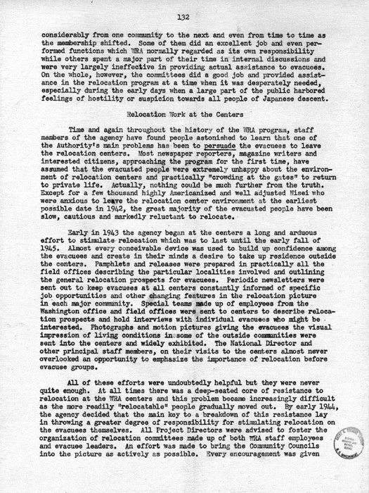 Report, WRA [War Relocation Authority], A story of Human Conservation, not dated, c. late 1946. The final report of WRA director Dillon S. Myer. Papers of Harry S. Truman: Official File.