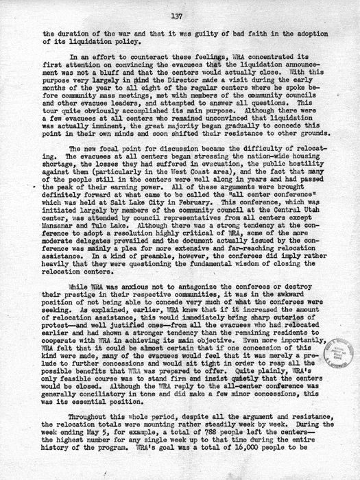 Report, WRA [War Relocation Authority], A story of Human Conservation, not dated, c. late 1946. The final report of WRA director Dillon S. Myer. Papers of Harry S. Truman: Official File.