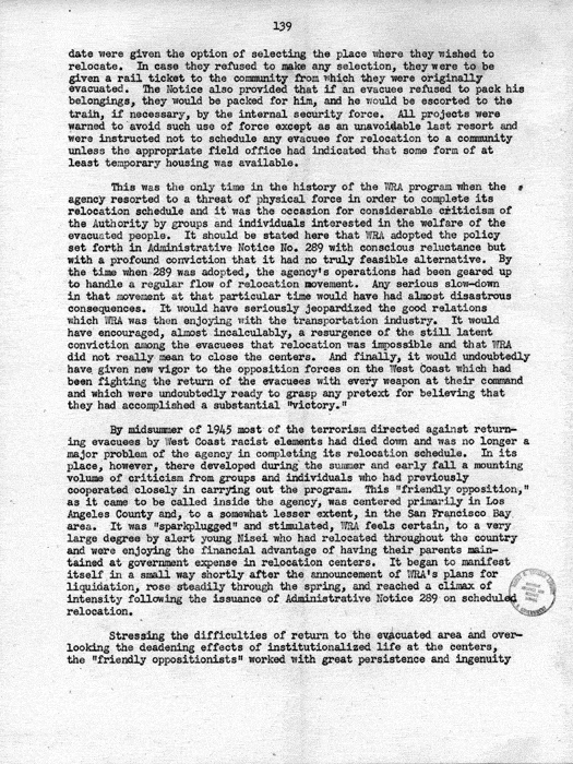 Report, WRA [War Relocation Authority], A story of Human Conservation, not dated, c. late 1946. The final report of WRA director Dillon S. Myer. Papers of Harry S. Truman: Official File.