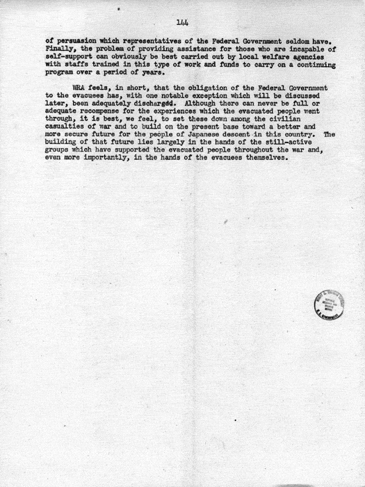 Report, WRA [War Relocation Authority], A story of Human Conservation, not dated, c. late 1946. The final report of WRA director Dillon S. Myer. Papers of Harry S. Truman: Official File.