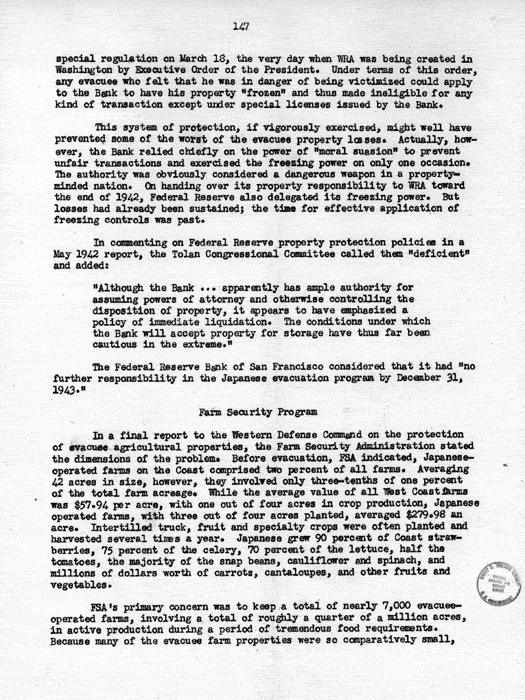 Report, WRA [War Relocation Authority], A story of Human Conservation, not dated, c. late 1946. The final report of WRA director Dillon S. Myer. Papers of Harry S. Truman: Official File.