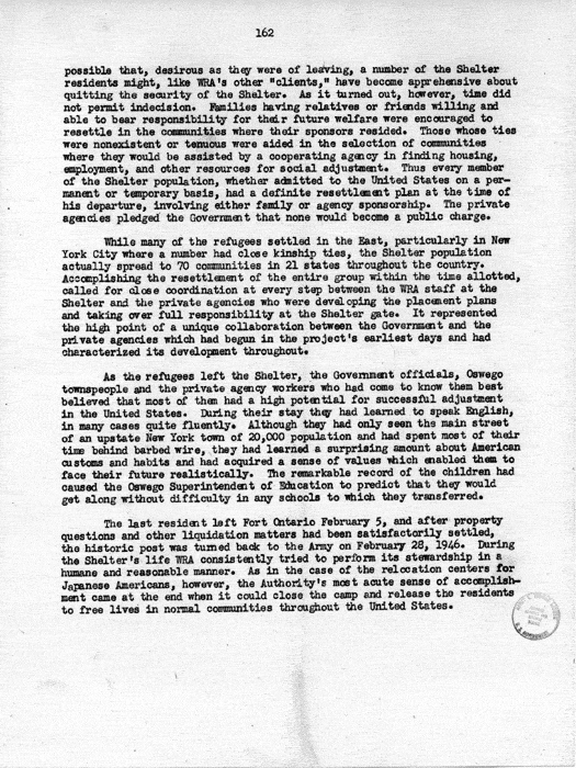 Report, WRA [War Relocation Authority], A story of Human Conservation, not dated, c. late 1946. The final report of WRA director Dillon S. Myer. Papers of Harry S. Truman: Official File.