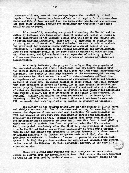 Report, WRA [War Relocation Authority], A story of Human Conservation, not dated, c. late 1946. The final report of WRA director Dillon S. Myer. Papers of Harry S. Truman: Official File.