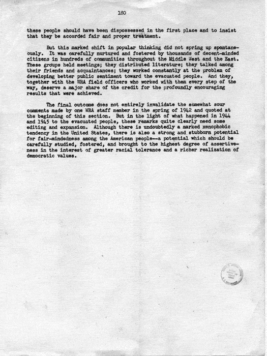 Report, WRA [War Relocation Authority], A story of Human Conservation, not dated, c. late 1946. The final report of WRA director Dillon S. Myer. Papers of Harry S. Truman: Official File.