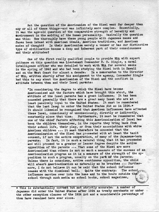 Report, WRA [War Relocation Authority], A story of Human Conservation, not dated, c. late 1946. The final report of WRA director Dillon S. Myer. Papers of Harry S. Truman: Official File.