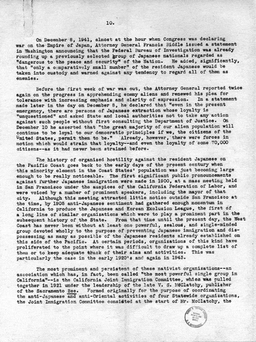 Report, WRA [War Relocation Authority], A story of Human Conservation, not dated, c. late 1946. The final report of WRA director Dillon S. Myer. Papers of Harry S. Truman: Official File.