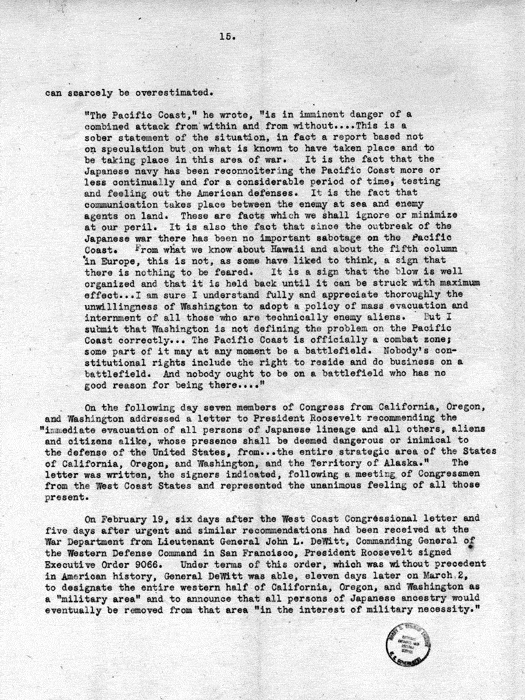 Report, WRA [War Relocation Authority], A story of Human Conservation, not dated, c. late 1946. The final report of WRA director Dillon S. Myer. Papers of Harry S. Truman: Official File.