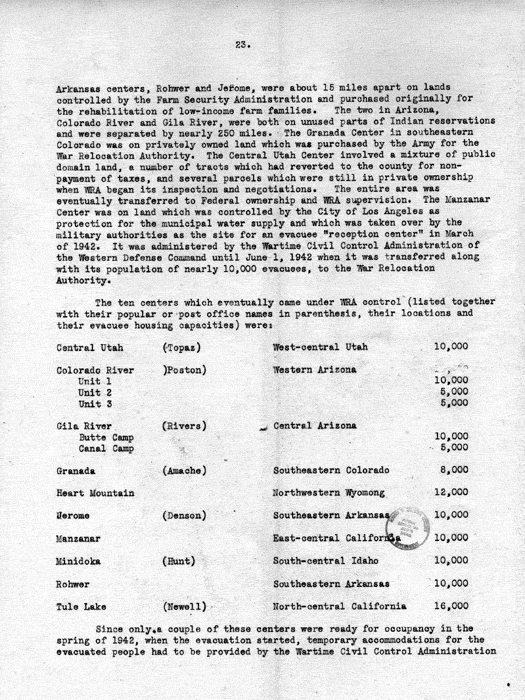 Report, WRA [War Relocation Authority], A story of Human Conservation, not dated, c. late 1946. The final report of WRA director Dillon S. Myer. Papers of Harry S. Truman: Official File.