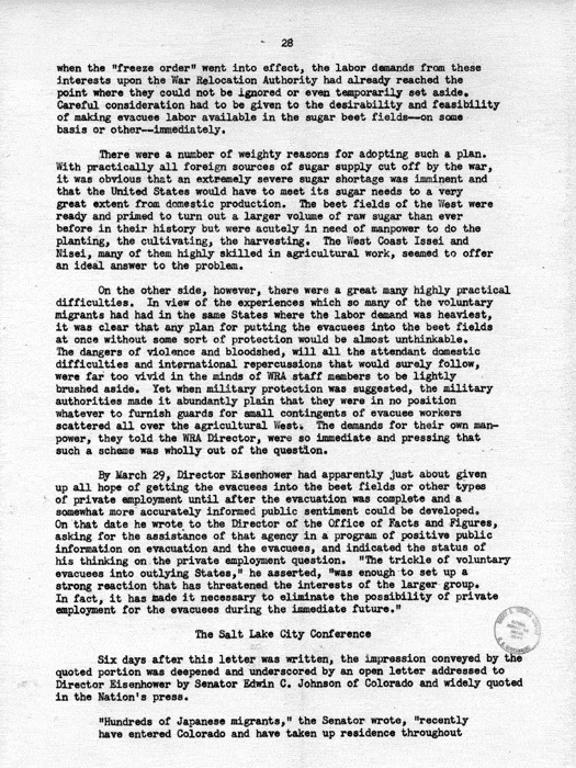 Report, WRA [War Relocation Authority], A story of Human Conservation, not dated, c. late 1946. The final report of WRA director Dillon S. Myer. Papers of Harry S. Truman: Official File.