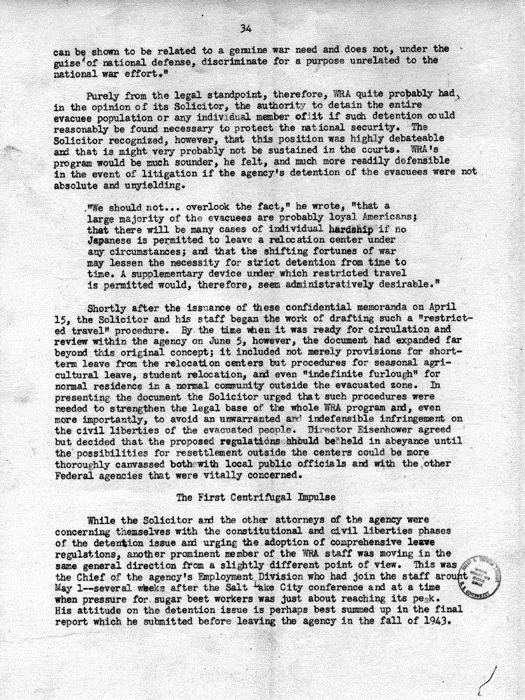 Report, WRA [War Relocation Authority], A story of Human Conservation, not dated, c. late 1946. The final report of WRA director Dillon S. Myer. Papers of Harry S. Truman: Official File.