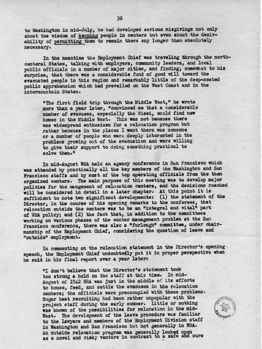 Report, WRA [War Relocation Authority], A story of Human Conservation, not dated, c. late 1946. The final report of WRA director Dillon S. Myer. Papers of Harry S. Truman: Official File.