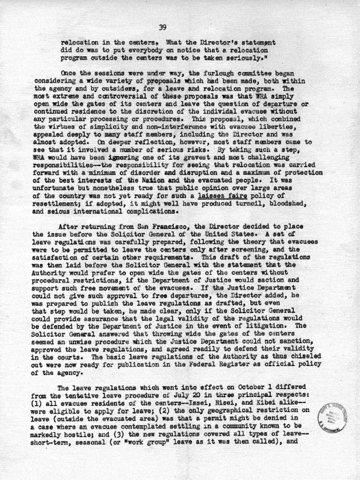 Report, WRA [War Relocation Authority], A story of Human Conservation, not dated, c. late 1946. The final report of WRA director Dillon S. Myer. Papers of Harry S. Truman: Official File.