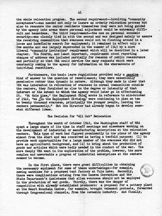 Report, WRA [War Relocation Authority], A story of Human Conservation, not dated, c. late 1946. The final report of WRA director Dillon S. Myer. Papers of Harry S. Truman: Official File.