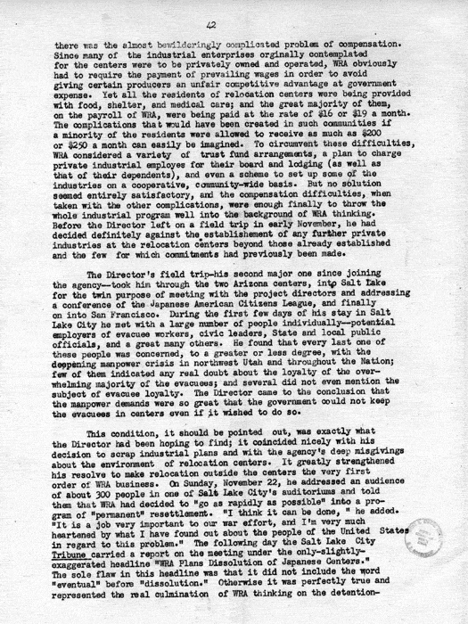 Report, WRA [War Relocation Authority], A story of Human Conservation, not dated, c. late 1946. The final report of WRA director Dillon S. Myer. Papers of Harry S. Truman: Official File.