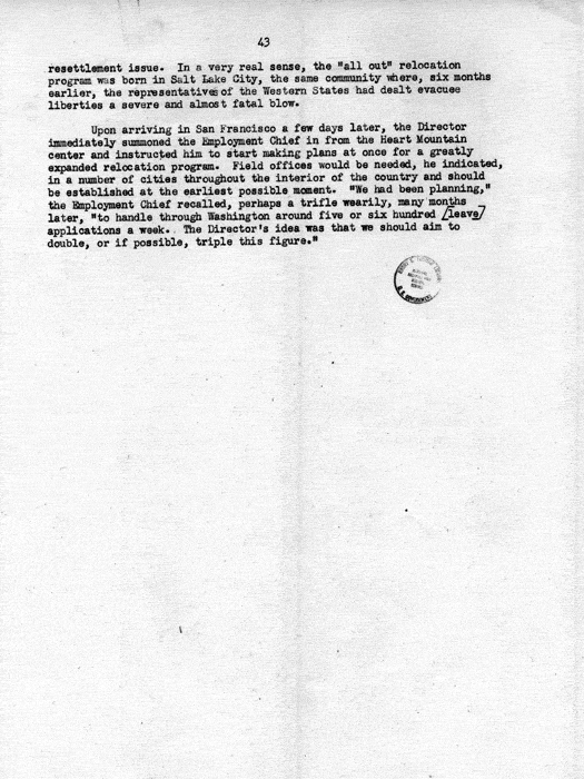 Report, WRA [War Relocation Authority], A story of Human Conservation, not dated, c. late 1946. The final report of WRA director Dillon S. Myer. Papers of Harry S. Truman: Official File.