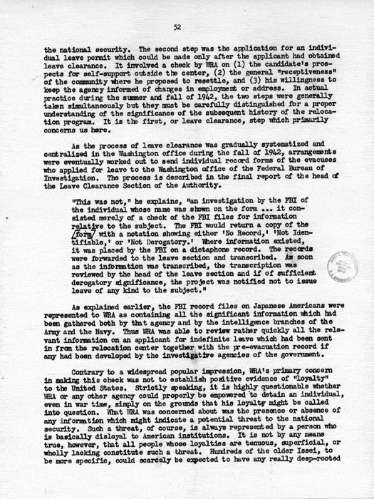 Report, WRA [War Relocation Authority], A story of Human Conservation, not dated, c. late 1946. The final report of WRA director Dillon S. Myer. Papers of Harry S. Truman: Official File.