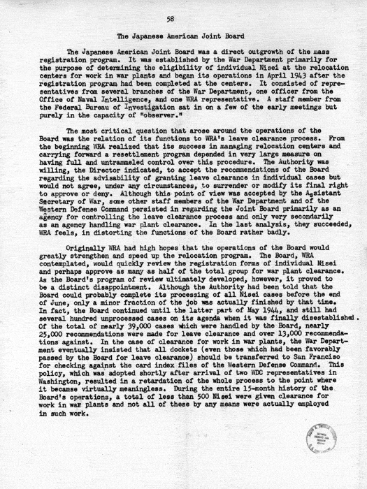 Report, WRA [War Relocation Authority], A story of Human Conservation, not dated, c. late 1946. The final report of WRA director Dillon S. Myer. Papers of Harry S. Truman: Official File.