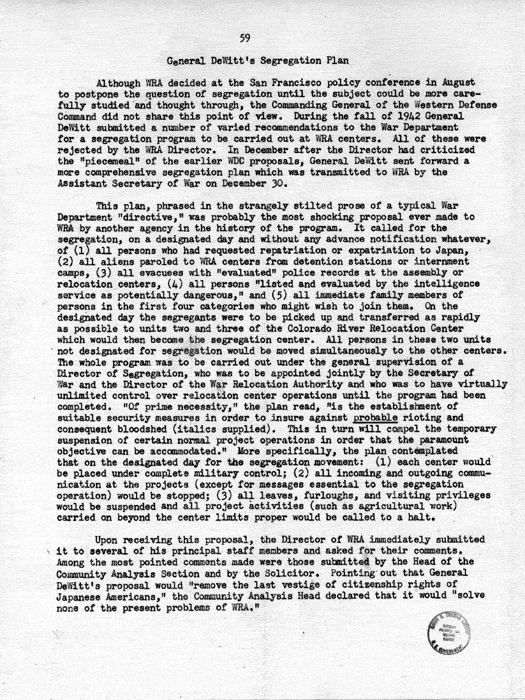 Report, WRA [War Relocation Authority], A story of Human Conservation, not dated, c. late 1946. The final report of WRA director Dillon S. Myer. Papers of Harry S. Truman: Official File.