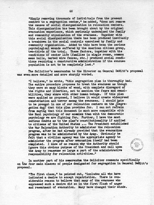 Report, WRA [War Relocation Authority], A story of Human Conservation, not dated, c. late 1946. The final report of WRA director Dillon S. Myer. Papers of Harry S. Truman: Official File.