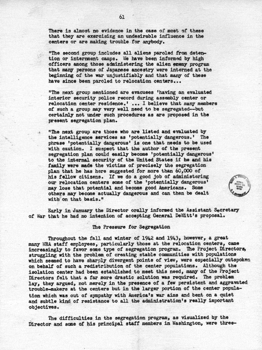 Report, WRA [War Relocation Authority], A story of Human Conservation, not dated, c. late 1946. The final report of WRA director Dillon S. Myer. Papers of Harry S. Truman: Official File.